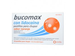 Imagen del producto Bucomax 24 pastillas para chupar naranja