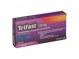 Imagen del producto Telfast 120 mg 7 comprimidos recubiertos